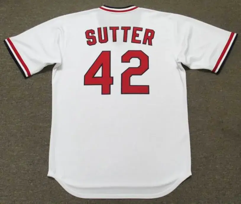 BRUCE SUTTER St. Louis Cardinals 1982 Majestic Cooperstown Home Baseball Jersey 
