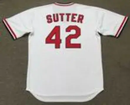 BRUCE SUTTER St. Louis Cardinals 1982 Majestic Cooperstown Home Baseball Jersey 