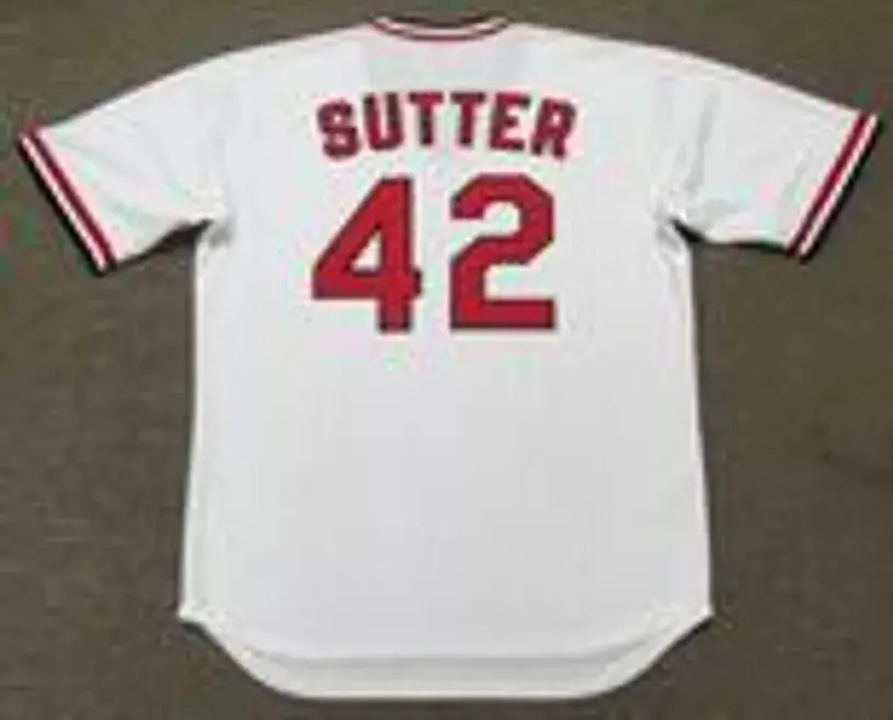 BRUCE SUTTER St. Louis Cardinals 1982 Majestic Cooperstown Home Baseball Jersey 