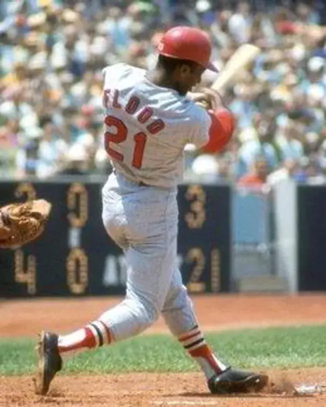 CURT FLOOD St. Louis Cardinals 1967 Majestic Throwback Away Baseball Jersey 