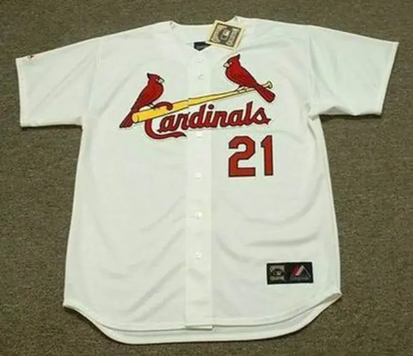 CURT FLOOD St. Louis Cardinals 1967 Majestic Throwback Home Baseball Jersey