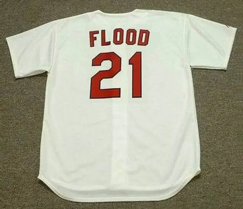 CURT FLOOD St. Louis Cardinals 1967 Majestic Throwback Home Baseball Jersey 