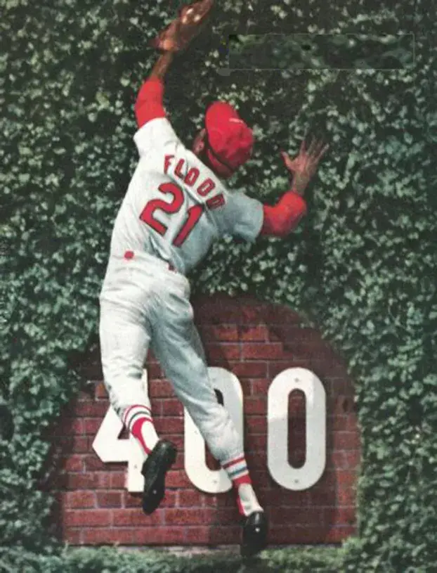 CURT FLOOD St. Louis Cardinals 1967 Majestic Throwback Home Baseball Jersey 