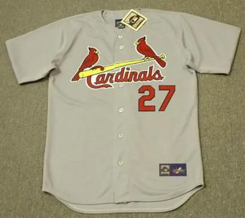 DAL MAXVILL St. Louis Cardinals 1967 Majestic Cooperstown Throwback Away Jersey