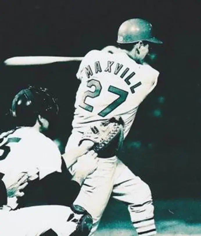 DAL MAXVILL St. Louis Cardinals 1967 Majestic Cooperstown Throwback Away Jersey 