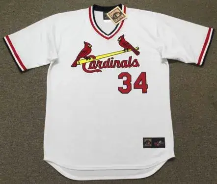DANNY COX St. Louis Cardinals 1985 Majestic Cooperstown Throwback Home Jersey