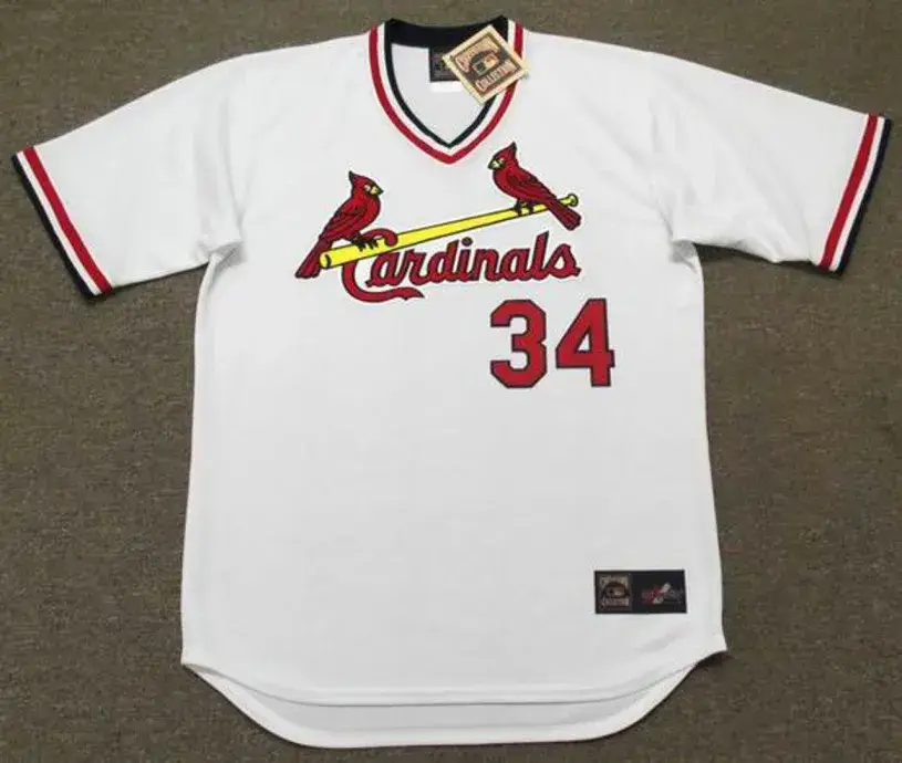 DANNY COX St. Louis Cardinals 1985 Majestic Cooperstown Throwback Home Jersey