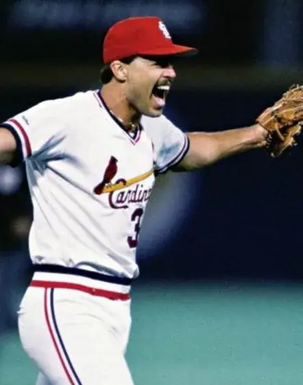 DANNY COX St. Louis Cardinals 1985 Majestic Cooperstown Throwback Home Jersey 