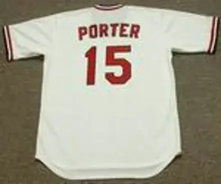 DARRELL PORTER St. Louis Cardinals 1982 Majestic Cooperstown Home Baseball Jersey 