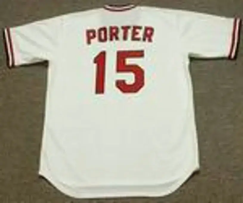 DARRELL PORTER St. Louis Cardinals 1982 Majestic Cooperstown Home Baseball Jersey 