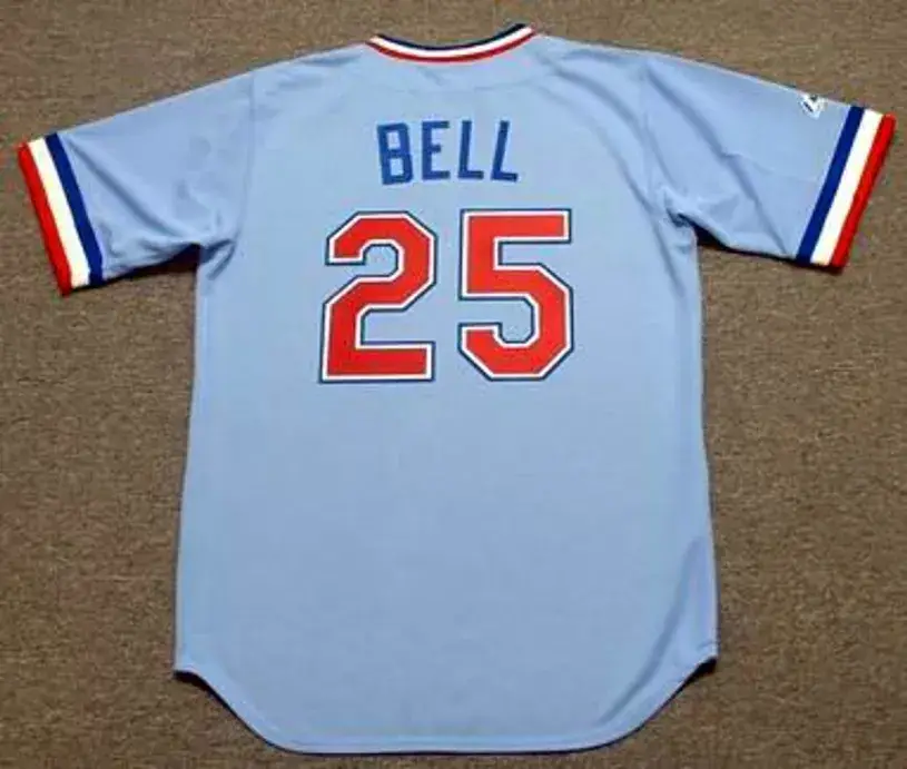 BUDDY BELL Texas Rangers 1981 Majestic Cooperstown Throwback Baseball Jersey 