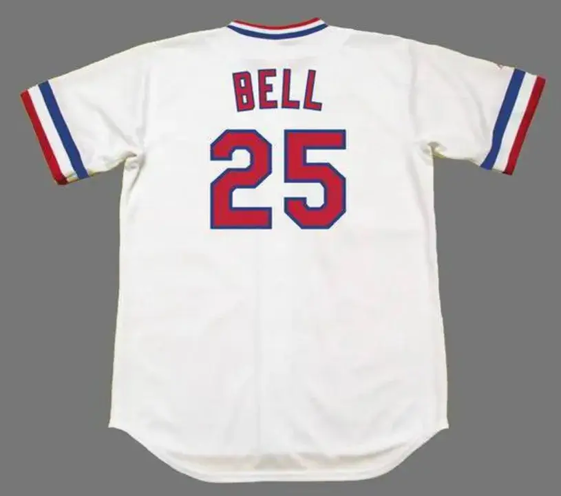 BUDDY BELL Texas Rangers 1982 Majestic Cooperstown Home Baseball Jersey 