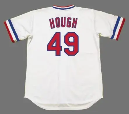 CHARLIE HOUGH Texas Rangers 1982 Majestic Cooperstown Home Baseball Jersey 