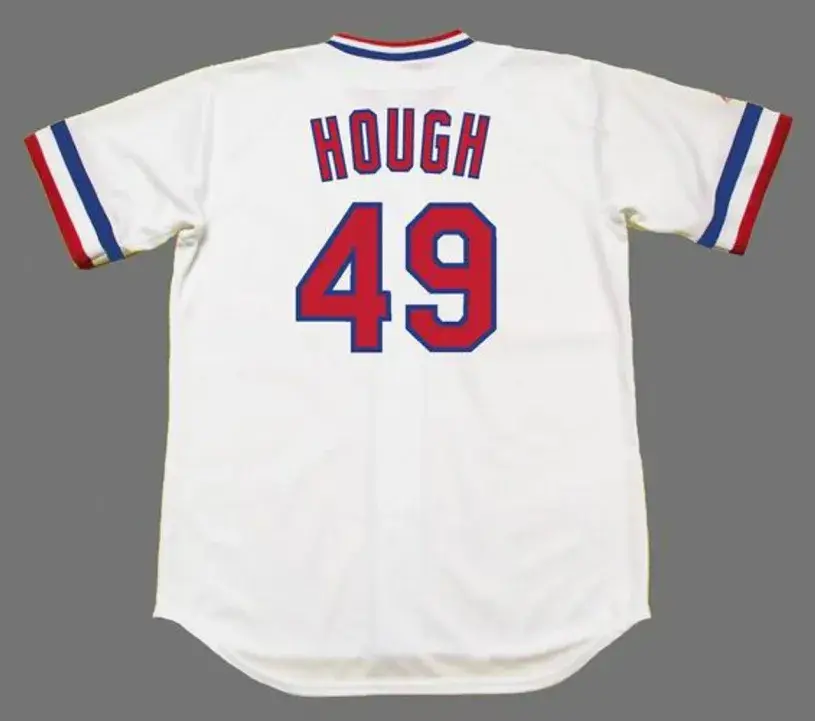 CHARLIE HOUGH Texas Rangers 1982 Majestic Cooperstown Home Baseball Jersey 