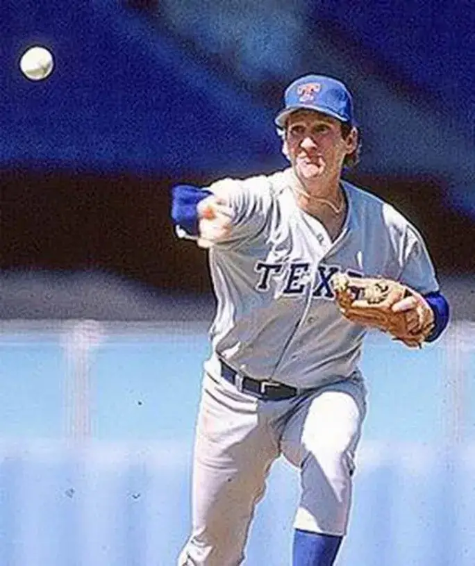 CHARLIE HOUGH Texas Rangers 1987 Majestic Cooperstown Throwback Away Jersey 