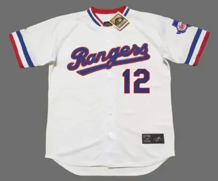 DAVE HOSTETLER Texas Rangers 1984 Home Majestic Throwback Baseball Jersey
