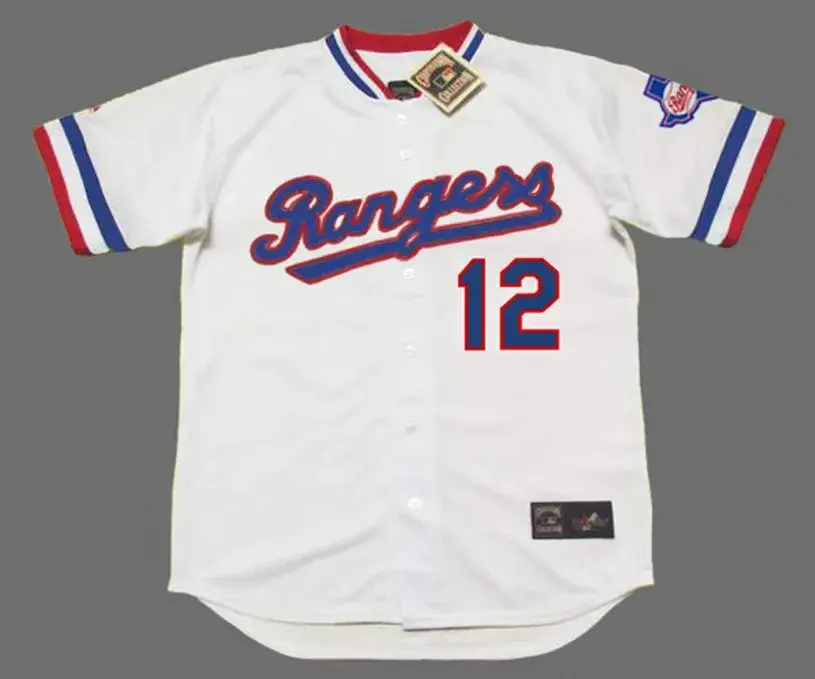 DAVE HOSTETLER Texas Rangers 1984 Home Majestic Throwback Baseball Jersey