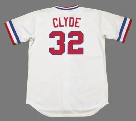 DAVID CLYDE Texas Rangers 1974 Majestic Cooperstown Home Baseball Jersey 