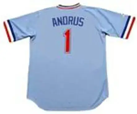 ELVIS ANDRUS Texas Rangers 1980’s Majestic Cooperstown Throwback Baseball Jersey 