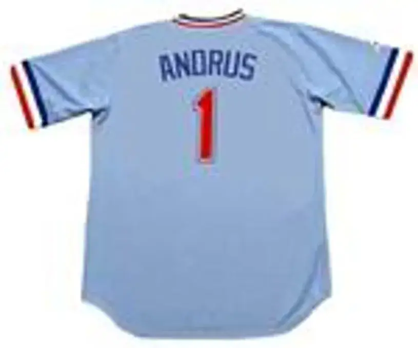 ELVIS ANDRUS Texas Rangers 1980’s Majestic Cooperstown Throwback Baseball Jersey 