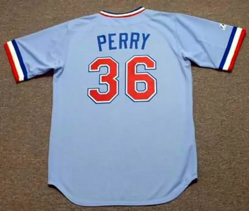 GAYLORD PERRY Texas Rangers 1970’s Majestic Cooperstown Throwback Baseball Jersey 