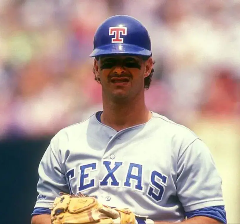 GENO PETRALLI Texas Rangers 1990 Majestic Cooperstown Throwback Away Jersey 