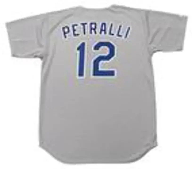 GENO PETRALLI Texas Rangers 1990 Majestic Cooperstown Throwback Away Jersey 