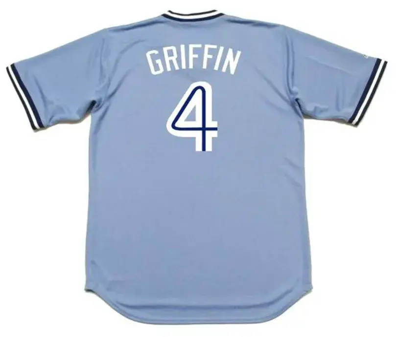 ALFREDO GRIFFIN Toronto Blue Jays 1982 Majestic Cooperstown Away Baseball Jersey 