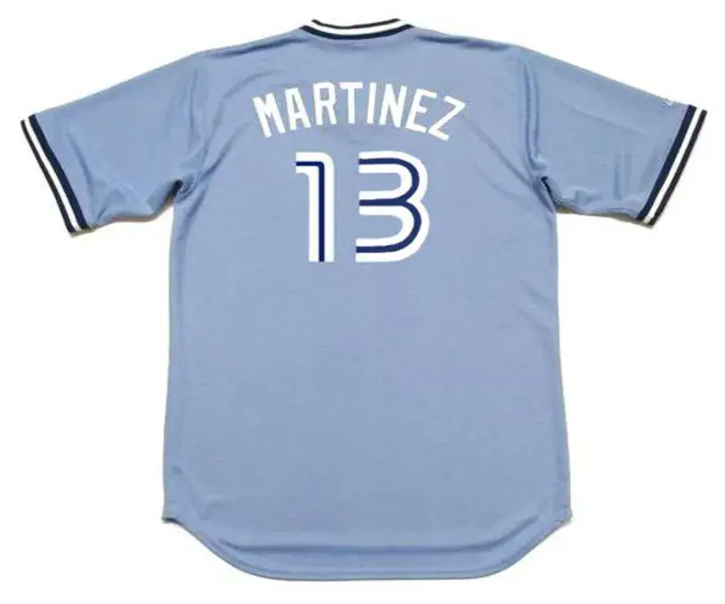 BUCK MARTINEZ Toronto Blue Jays 1983 Majestic Throwback Away Baseball Jersey 