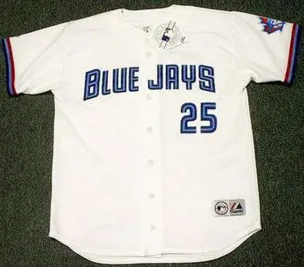 CARLOS DELGADO Toronto Blue Jays 1997 Majestic Throwback Home Baseball Jersey