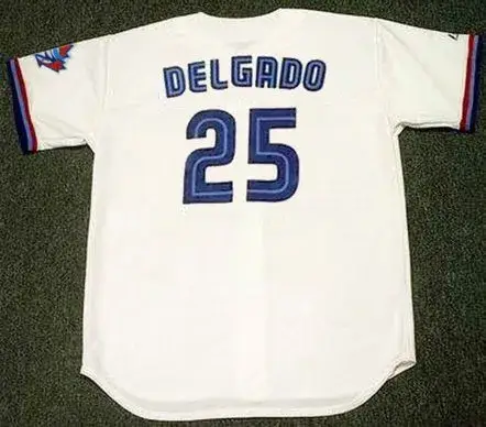 CARLOS DELGADO Toronto Blue Jays 1997 Majestic Throwback Home Baseball Jersey 