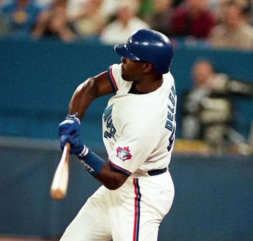 CARLOS DELGADO Toronto Blue Jays 1997 Majestic Throwback Home Baseball Jersey 