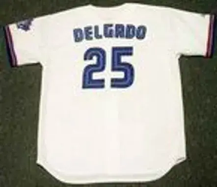 CARLOS DELGADO Toronto Blue Jays 1997 Majestic Throwback Home Baseball Jersey 