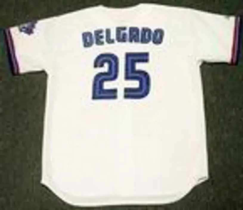 CARLOS DELGADO Toronto Blue Jays 1997 Majestic Throwback Home Baseball Jersey 