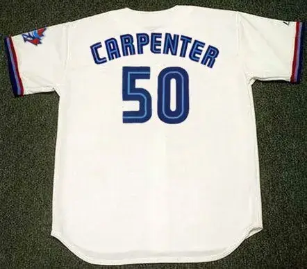 CHRIS CARPENTER Toronto Blue Jays 1998 Majestic Throwback Home Baseball Jersey 