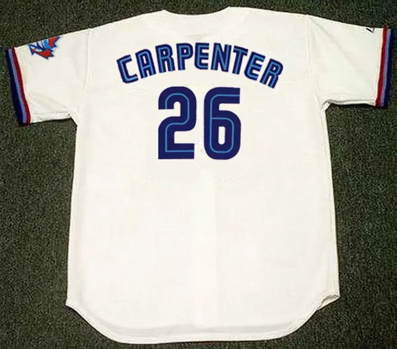 CHRIS CARPENTER Toronto Blue Jays 2000 Majestic Throwback Home Baseball Jersey 