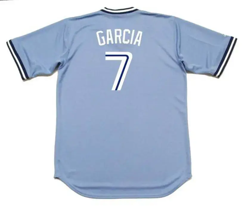 DAMASO GARCIA Toronto Blue Jays 1982 Majestic Cooperstown Away Baseball Jersey 