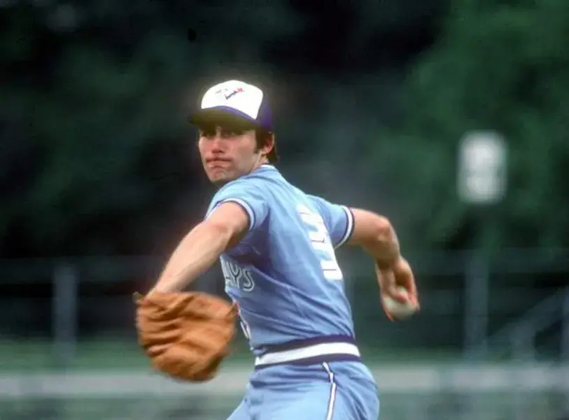 DAVE STIEB Toronto Blue Jays 1982 Majestic Throwback Away Baseball Jersey 