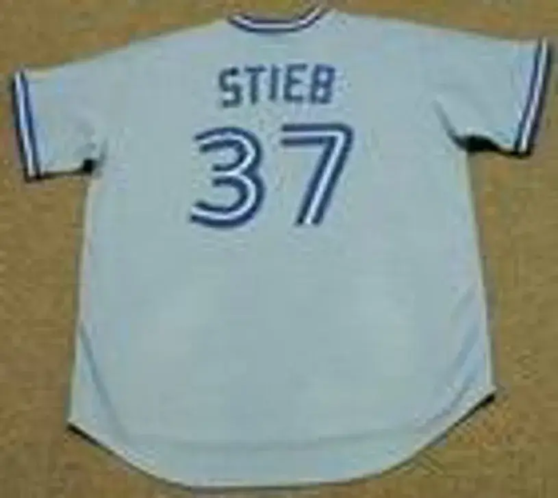 DAVE STIEB Toronto Blue Jays Majestic Cooperstown Throwback Away Baseball Jersey 