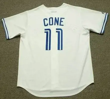 DAVID CONE Toronto Blue Jays 1992 Majestic Throwback Home Baseball Jersey 