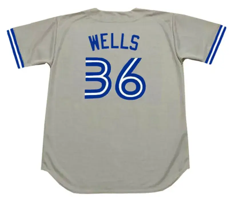 DAVID WELLS Toronto Blue Jays 1992 Away Majestic Throwback Baseball Jersey 