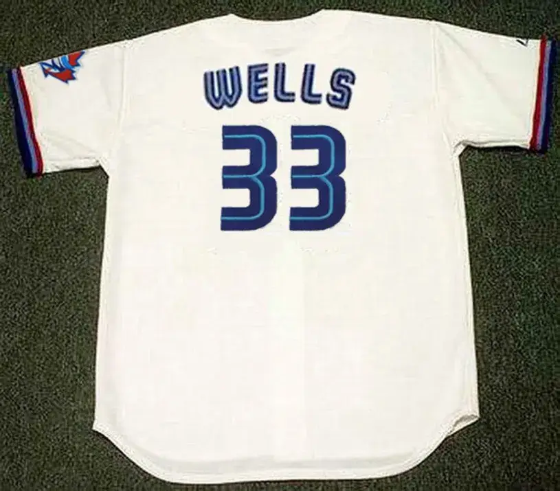 DAVID WELLS Toronto Blue Jays 2000 Majestic Throwback Home Baseball Jersey 