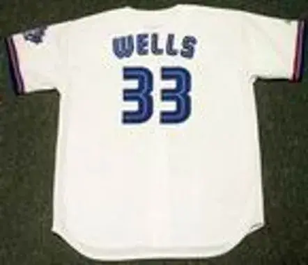 DAVID WELLS Toronto Blue Jays 2000 Majestic Throwback Home Baseball Jersey 