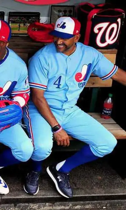 DAVE MARTINEZ Montreal Expos 1969 Away Majestic Throwback Baseball Jersey 