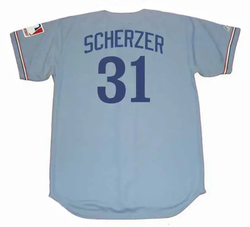 MAX SCHERZER Montreal Expos 1969 Away Majestic Throwback Baseball Jersey 