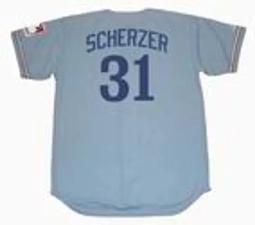 MAX SCHERZER Montreal Expos 1969 Away Majestic Throwback Baseball Jersey 