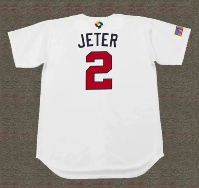 DEREK JETER USA 2006 World Baseball Classic Throwback Jersey 
