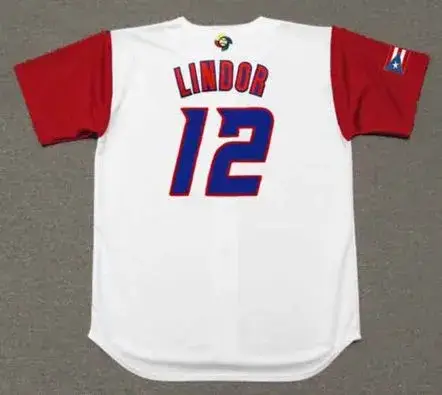 FRANCISCO LINDOR Puerto Rico 2017 World Baseball Classic Throwback Jersey 