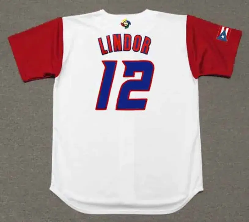 FRANCISCO LINDOR Puerto Rico 2017 World Baseball Classic Throwback Jersey 