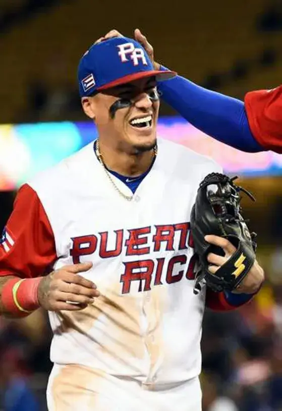JAVIER BAEZ Puerto Rico 2017 World Baseball Classic Throwback Jersey 